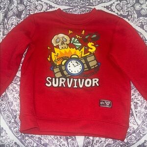 Black Pyramid Vibrant Red Survivor Sweatshirt boys